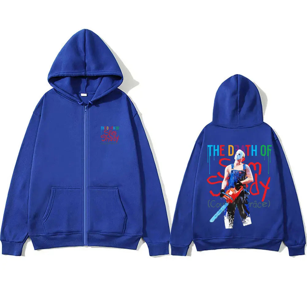 Sweat à capuche zippé graphique Eminem The Death of Slim Shady