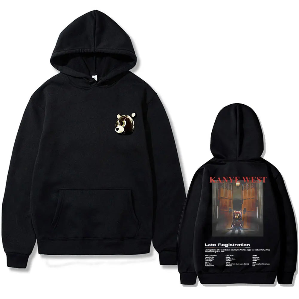 Kanye West Graduation Bear Graphic Hoodie