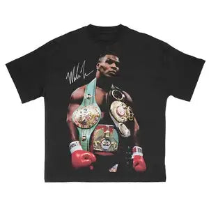 Mike Tyson Boxen Grafik T-Shirt