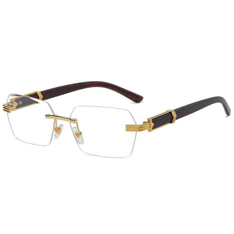 VVS Jewelry – Luxuriöse, randlose, quadratische Sonnenbrille