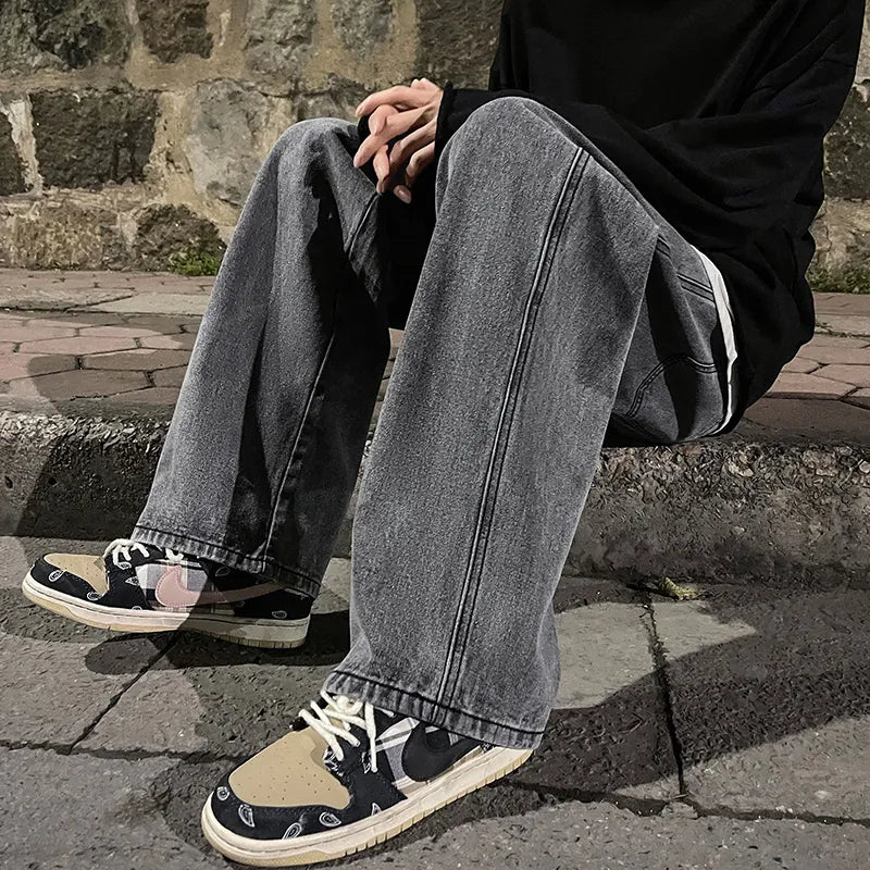 Jean baggy droit ample à jambe large High Street