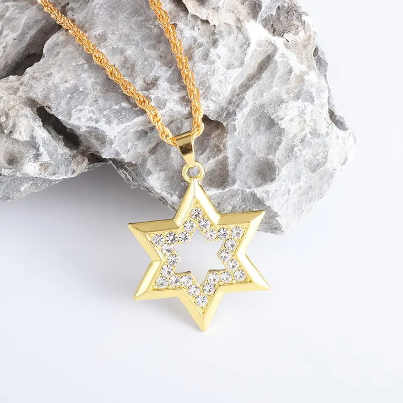 Klassischer Charm-Halskettenanhänger mit Judentum-Amulett