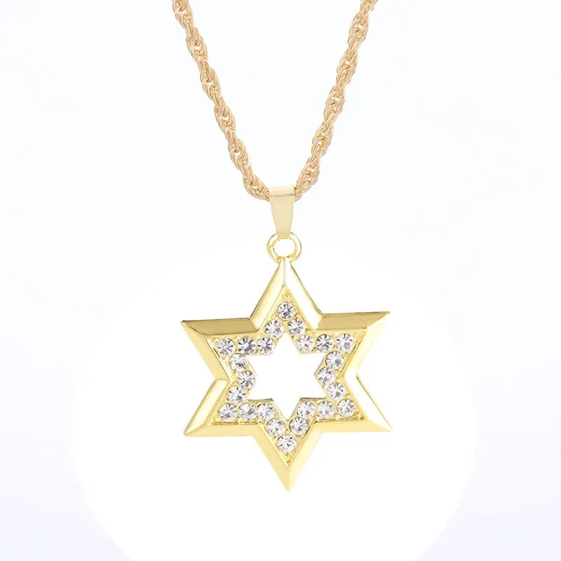 Klassischer Charm-Halskettenanhänger mit Judentum-Amulett