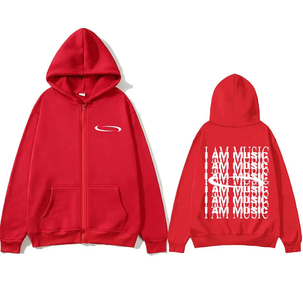 Playboi Carti Opium Graphic Zipper Hoodie – Kapuzenpullover aus Fleece-Baumwolle mit Reißverschluss und Grafik