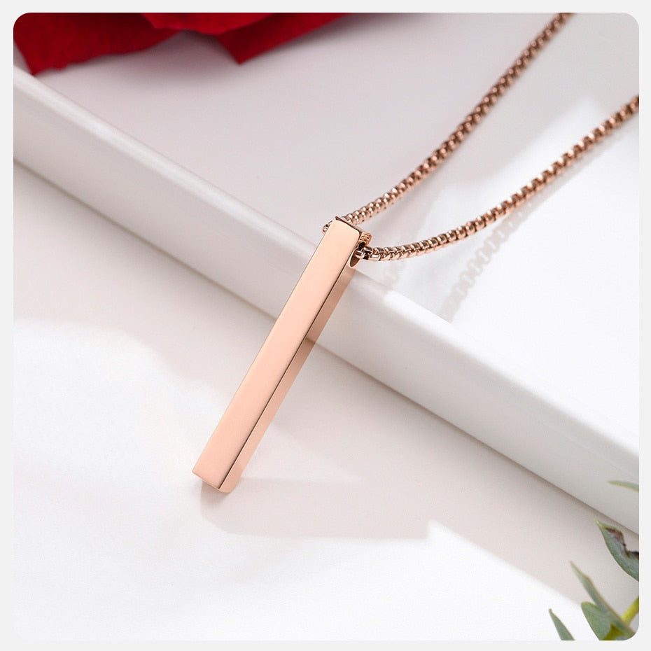 VVS Jewelry 5 mm minimalistische Box-Anhängerkette für Herren