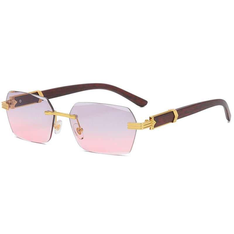 VVS Jewelry – Luxuriöse, randlose, quadratische Sonnenbrille