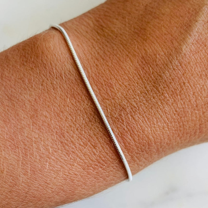 VVS Jewelry – 2 mm großes minimalistisches Kettenarmband für Herren