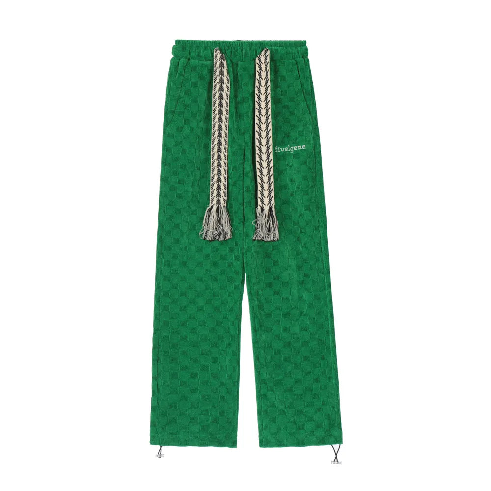 Gerade Hose mit weitem Bein und hoher Taille