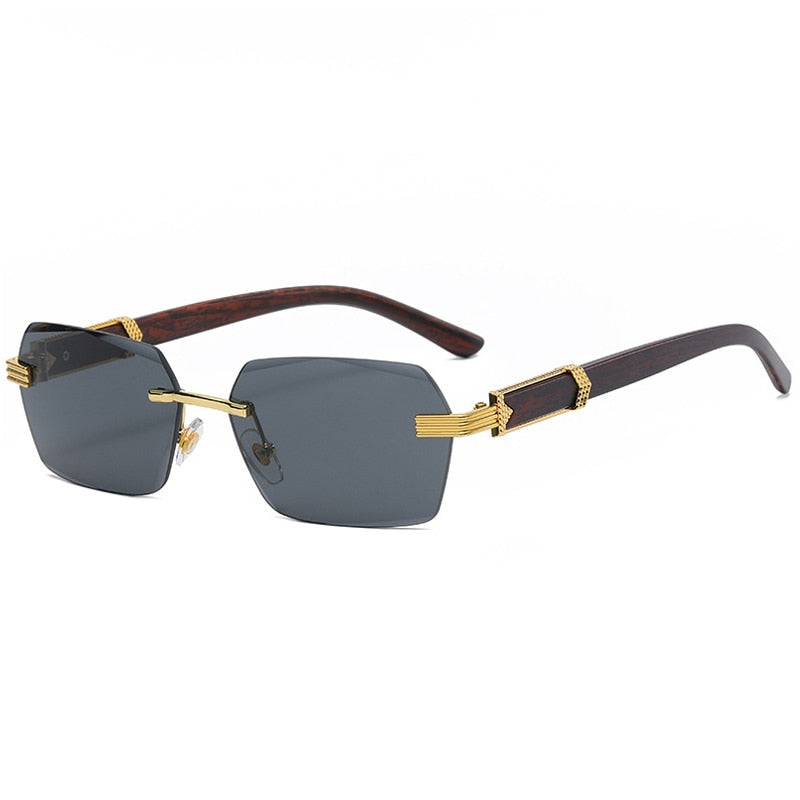 VVS Jewelry – Luxuriöse, randlose, quadratische Sonnenbrille