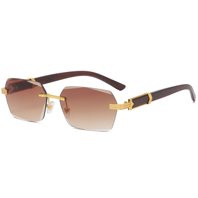 VVS Jewelry – Luxuriöse, randlose, quadratische Sonnenbrille