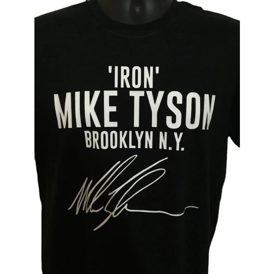 Iron Mike Tyson Autogramm-Grafik-T-Shirt für Boxfans
