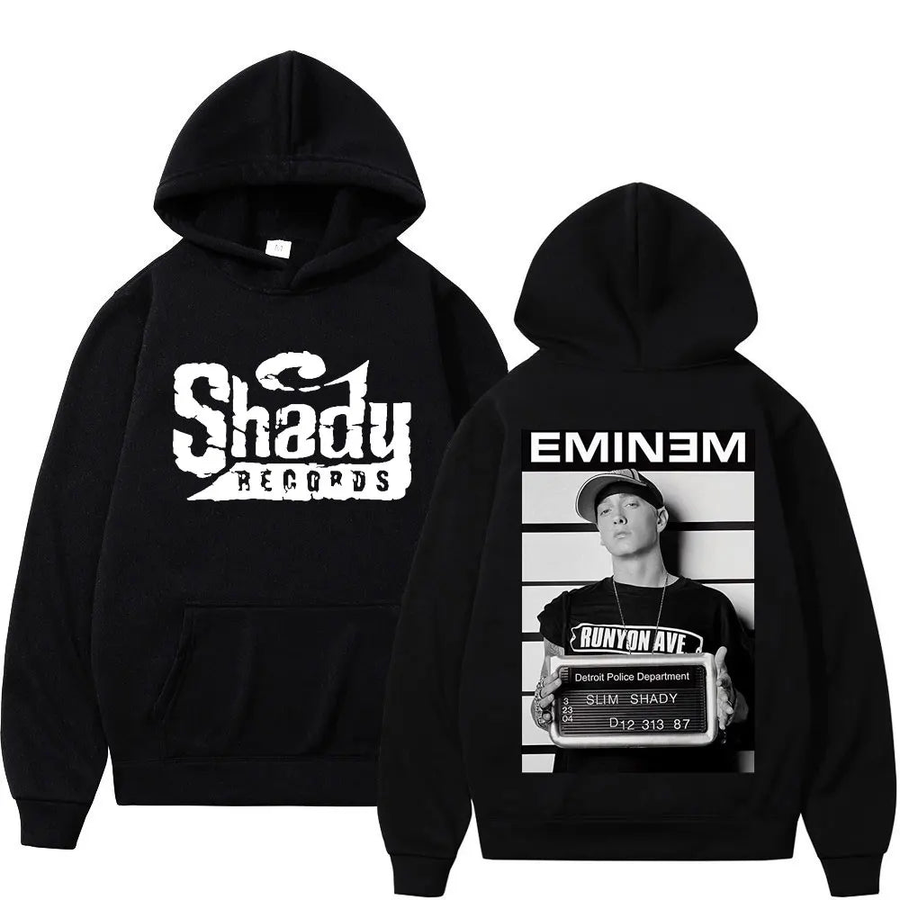 Doppelseitige Kapuzenpullover mit Shady Records-Grafik von Eminem