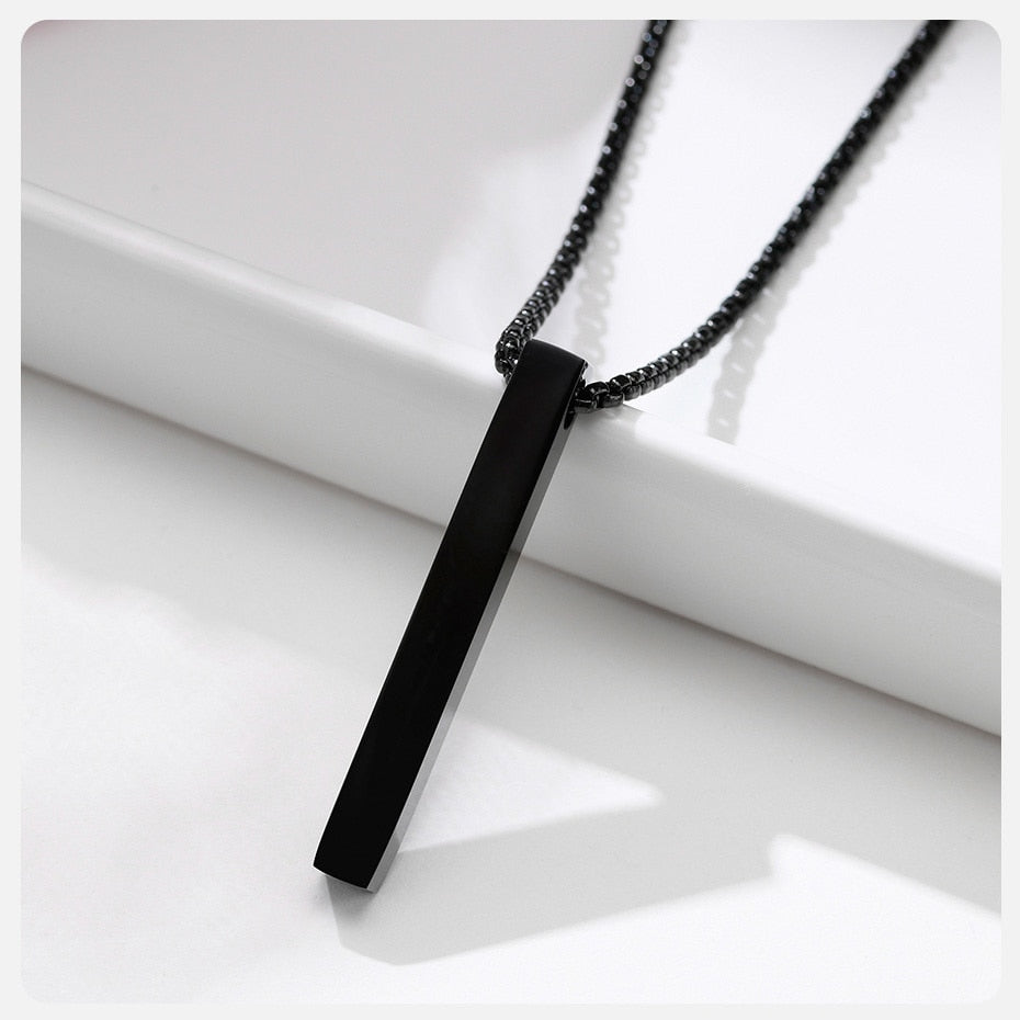 VVS Jewelry 5 mm minimalistische Box-Anhängerkette für Herren