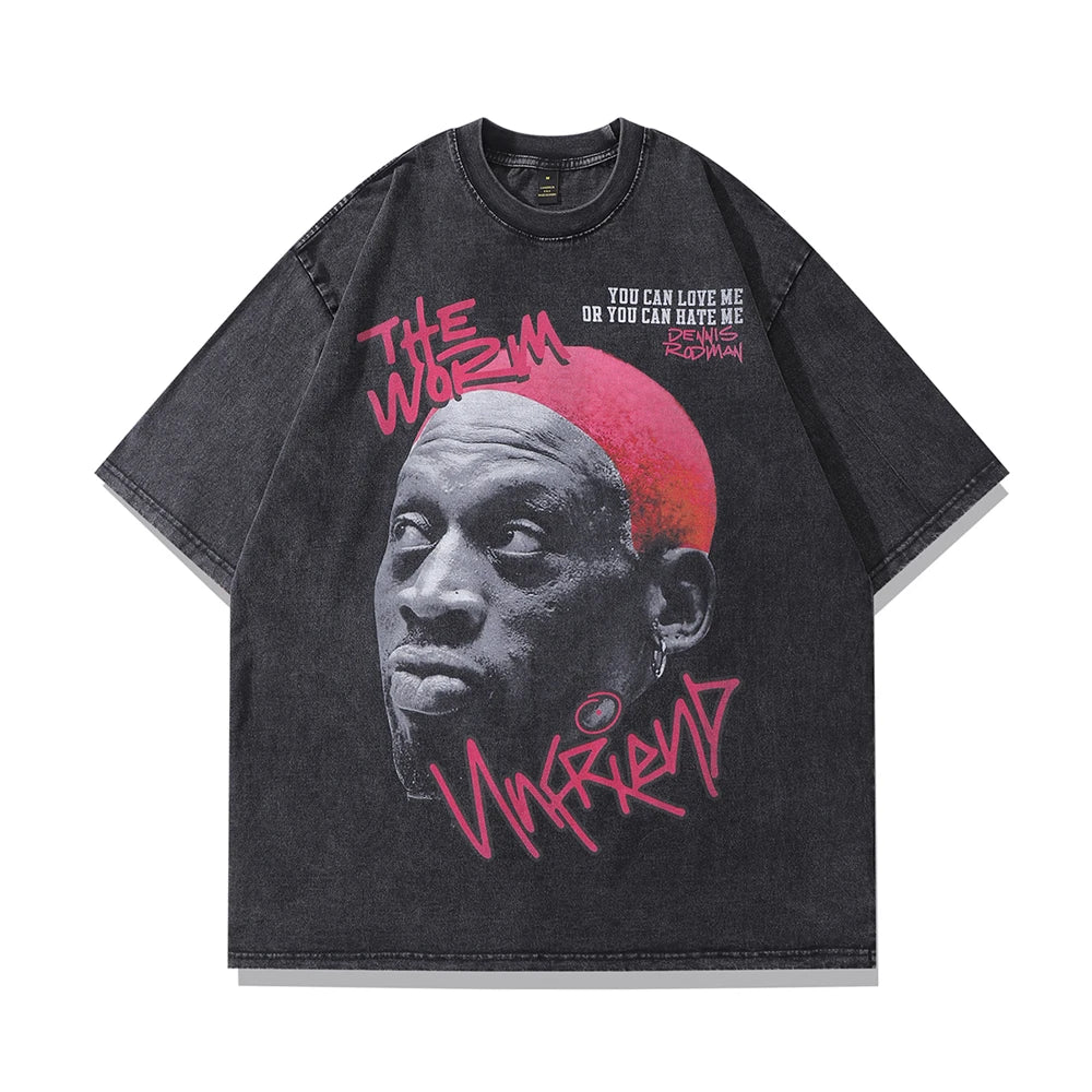 RODZILLA Modisches, lockeres T-Shirt mit Grafik im Vintage-Stil