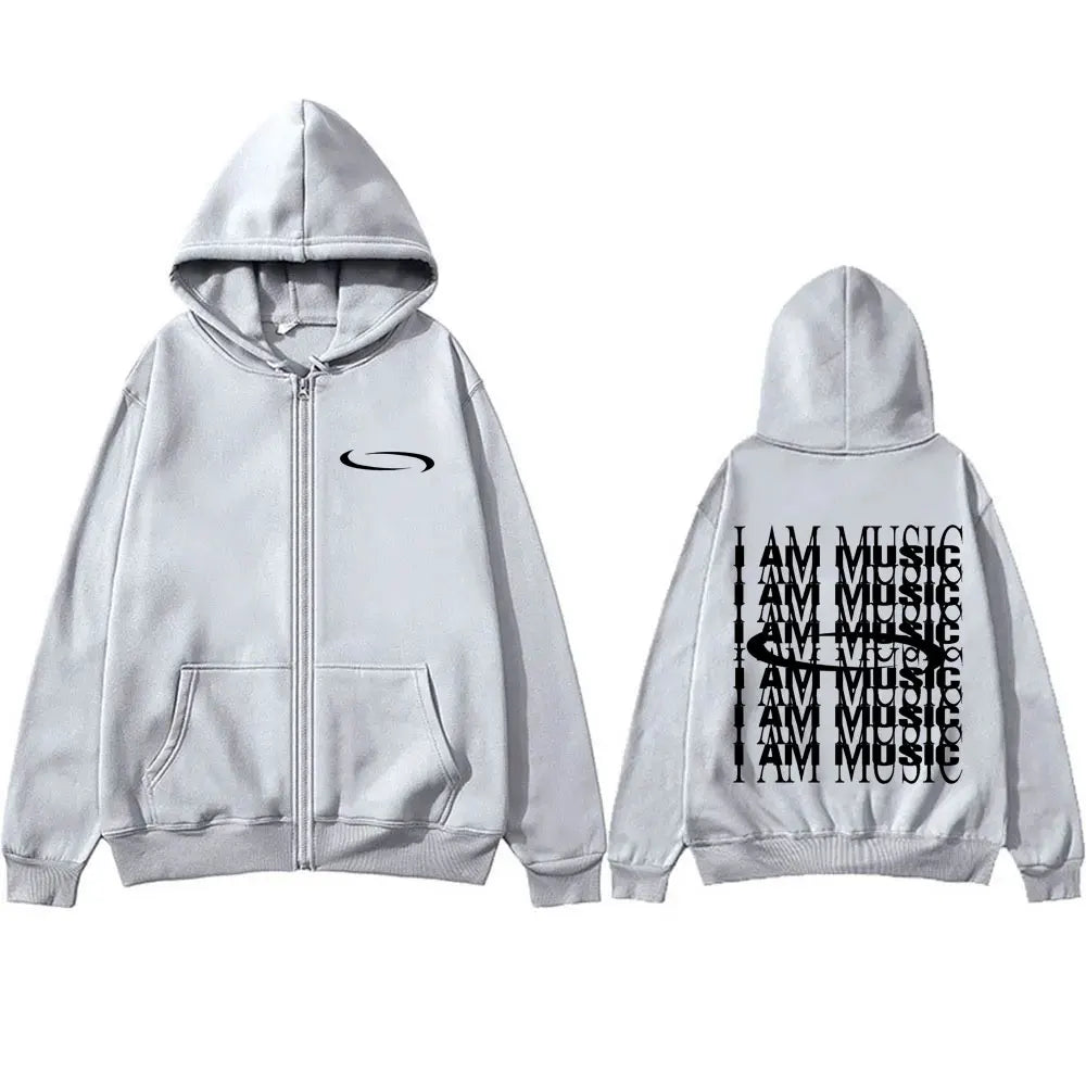 Playboi Carti Opium Graphic Zipper Hoodie – Kapuzenpullover aus Fleece-Baumwolle mit Reißverschluss und Grafik
