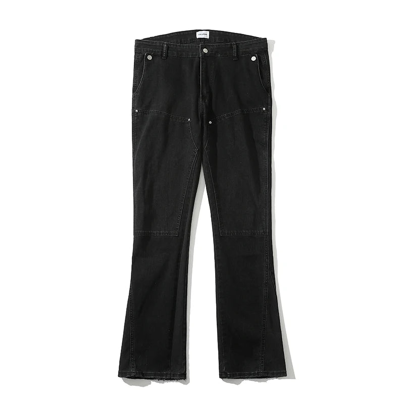 Lässige, gerade, zerrissene VVS-Jeans im Oversize-Stil