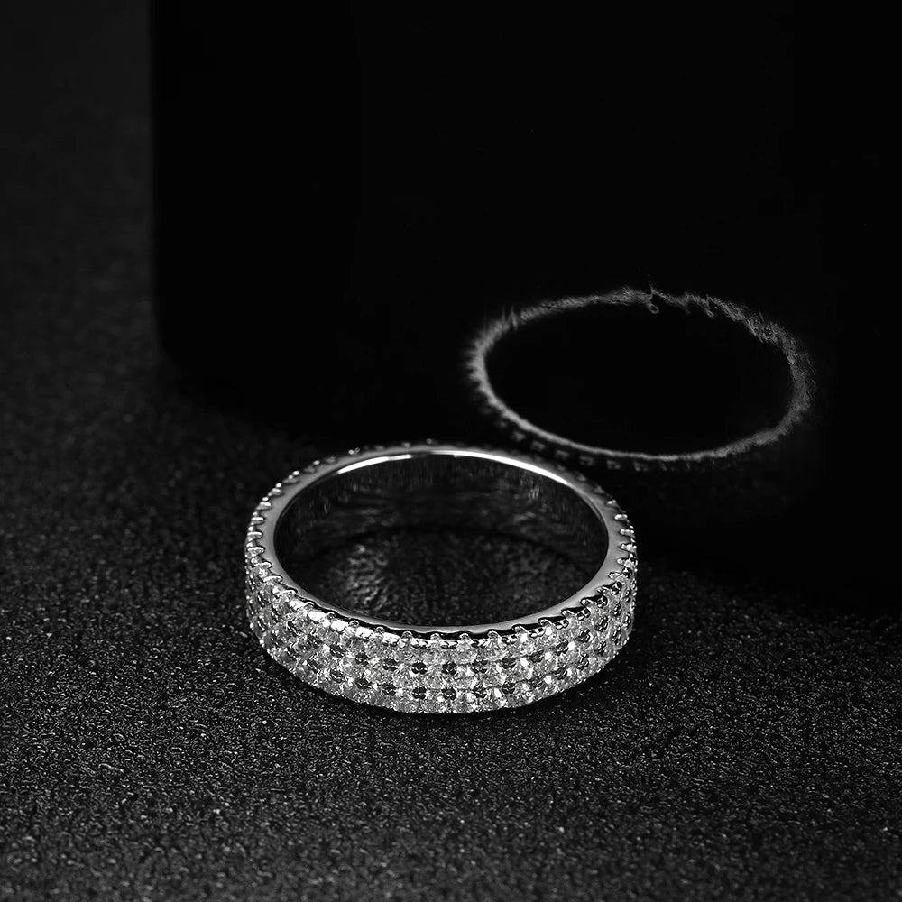 Ignis 925 Sterling Silber Moissanit Ring