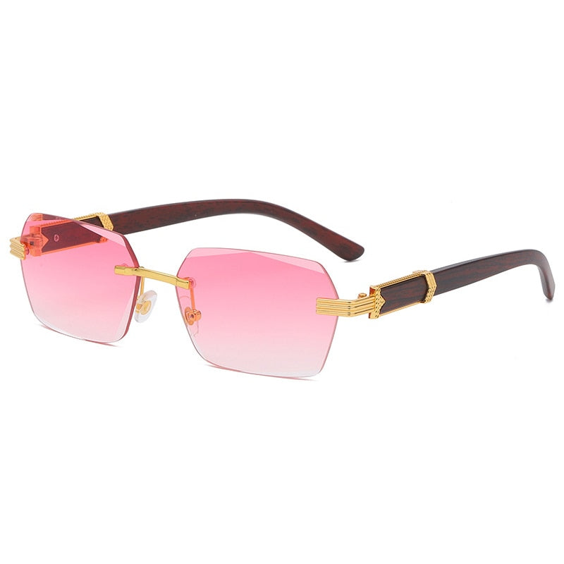 VVS Jewelry – Luxuriöse, randlose, quadratische Sonnenbrille