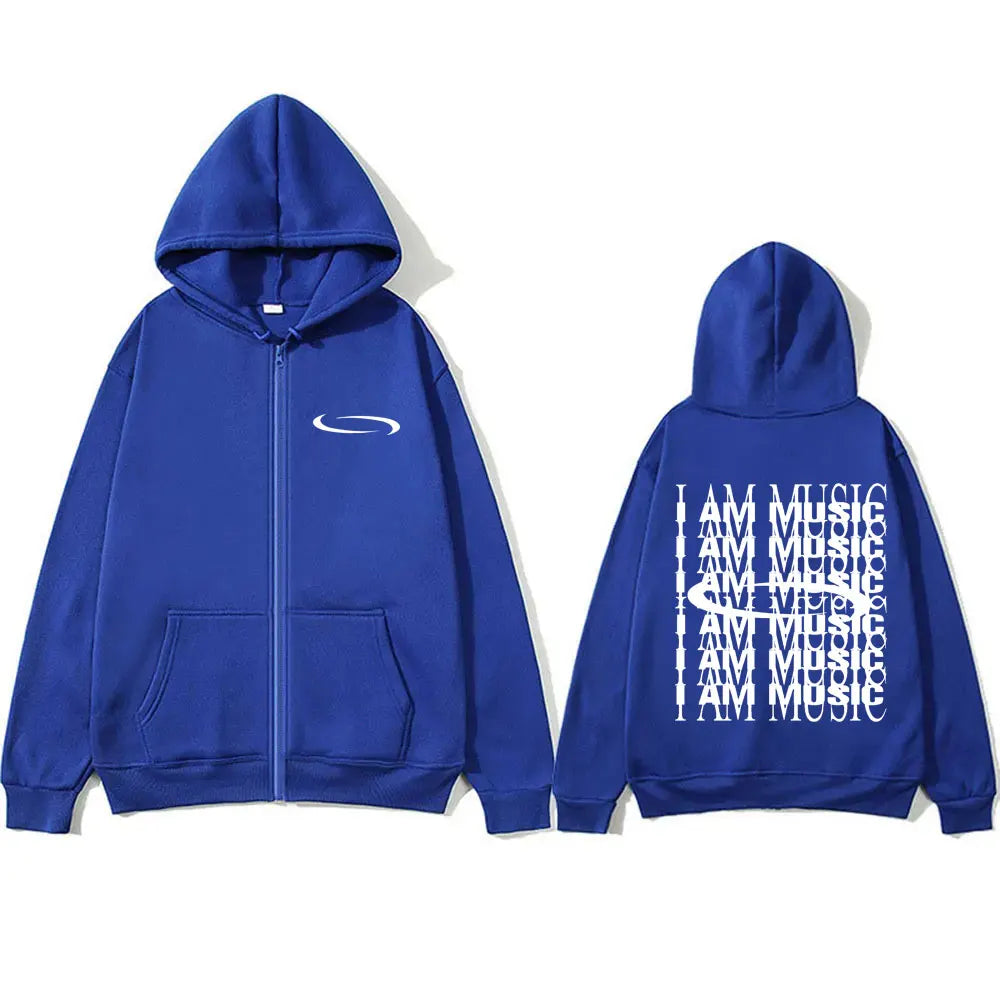 Playboi Carti Opium Graphic Zipper Hoodie – Kapuzenpullover aus Fleece-Baumwolle mit Reißverschluss und Grafik