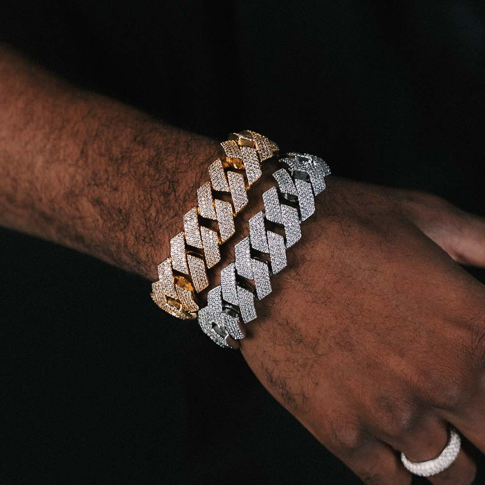 Kubanisches Moissanit-Armband aus 14 Karat Gold (Facebook-Angebot)