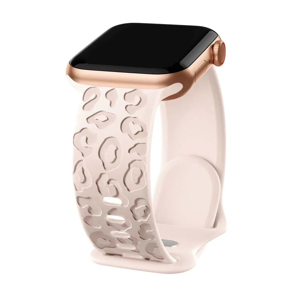 Bracelet en silicone à motif léopard pour Apple Watch