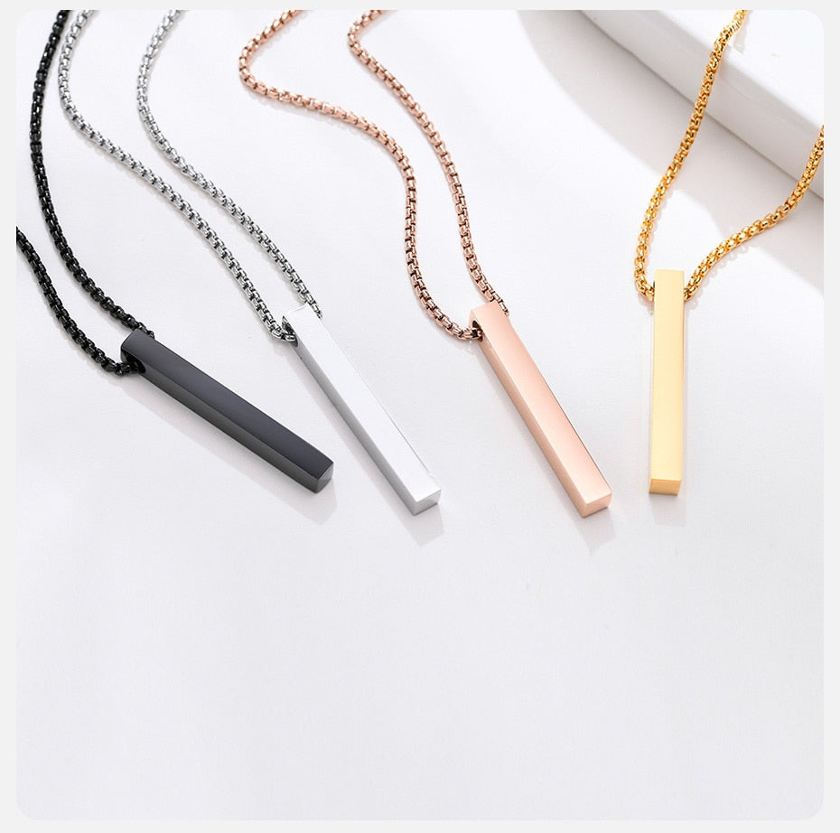 VVS Jewelry 5 mm minimalistische Box-Anhängerkette für Herren