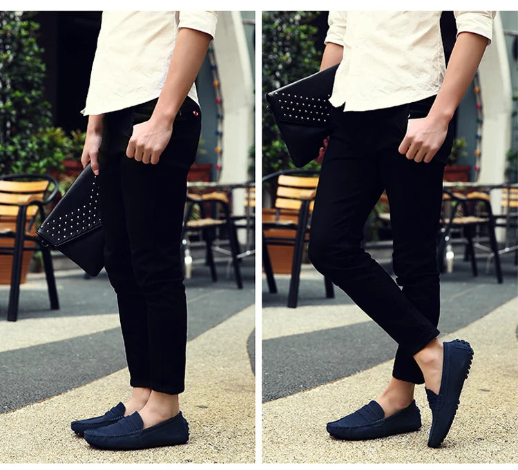 Mason „Blaue“ Freizeit-Loafer aus echtem Leder