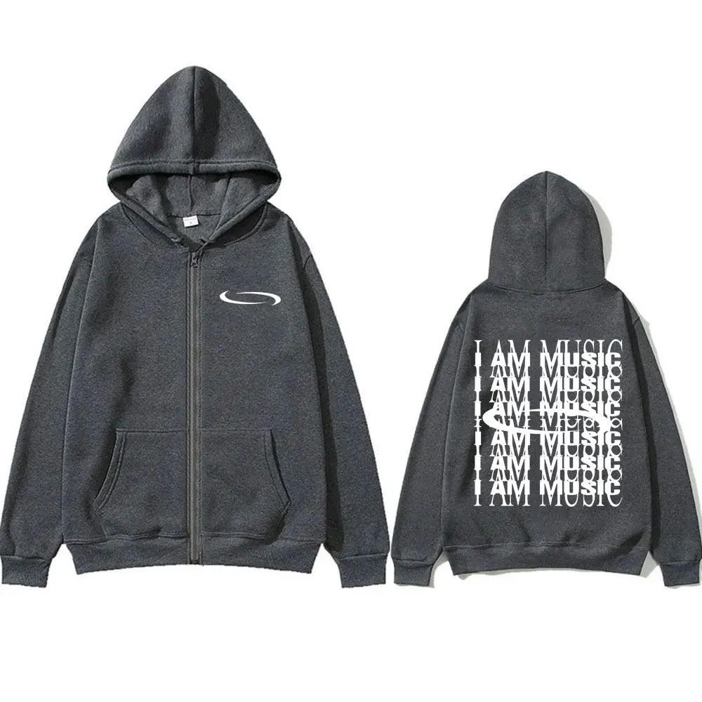 Playboi Carti Opium Graphic Zipper Hoodie – Kapuzenpullover aus Fleece-Baumwolle mit Reißverschluss und Grafik