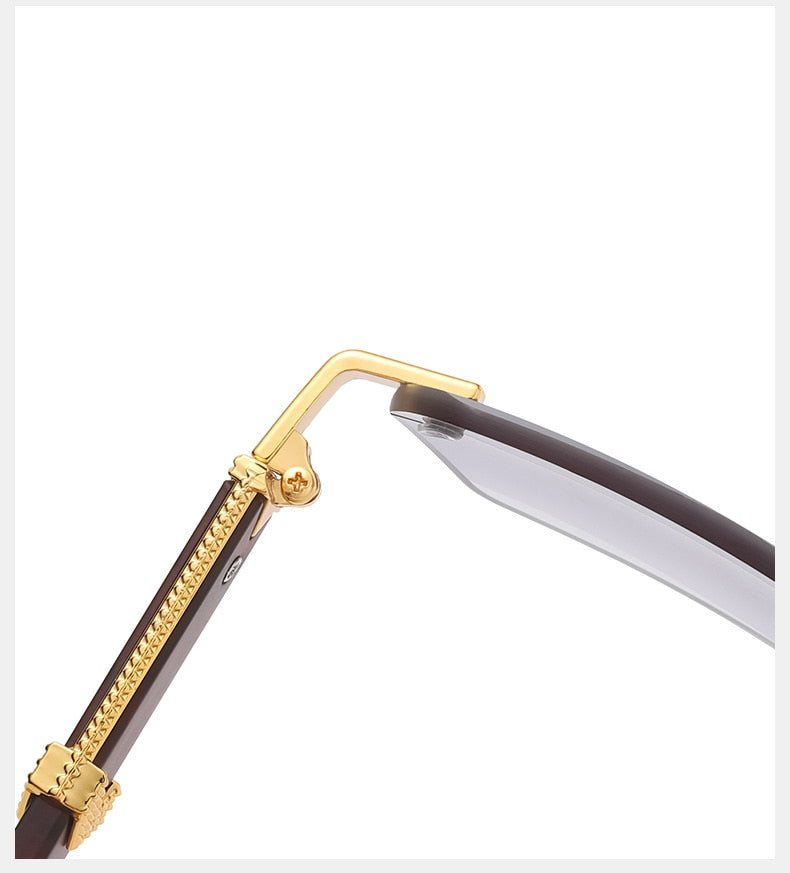 VVS Jewelry – Luxuriöse, randlose, quadratische Sonnenbrille