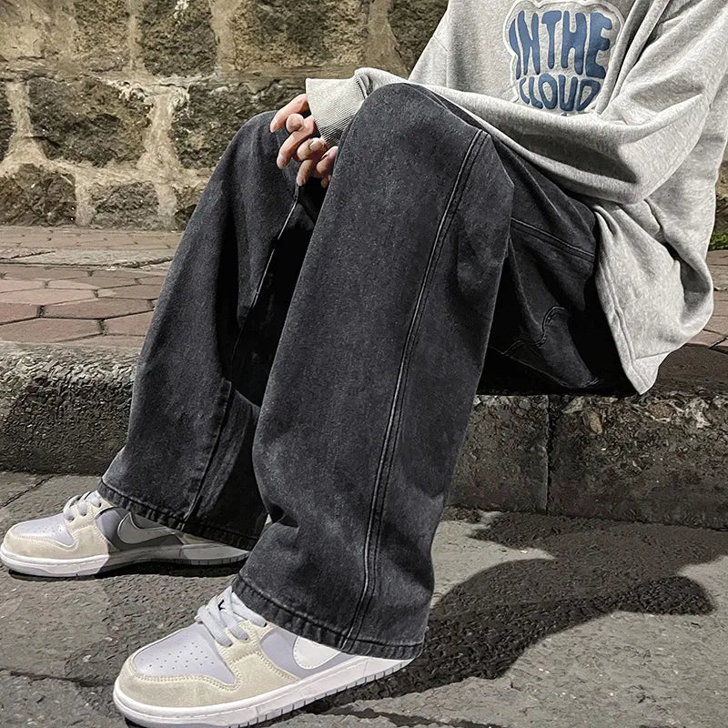 Jean baggy droit ample à jambe large High Street