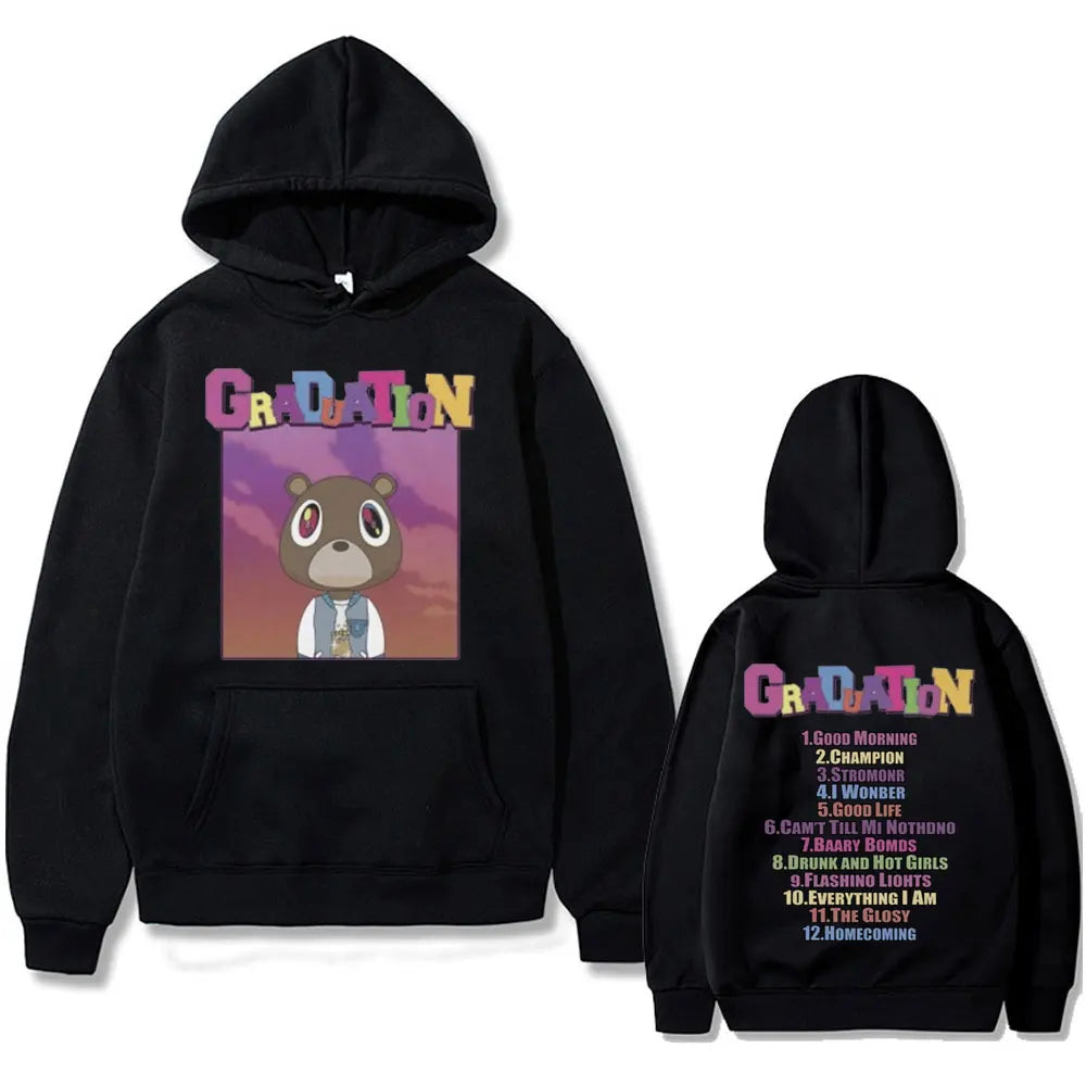 Kanye West Graduation Bear Graphic Hoodie