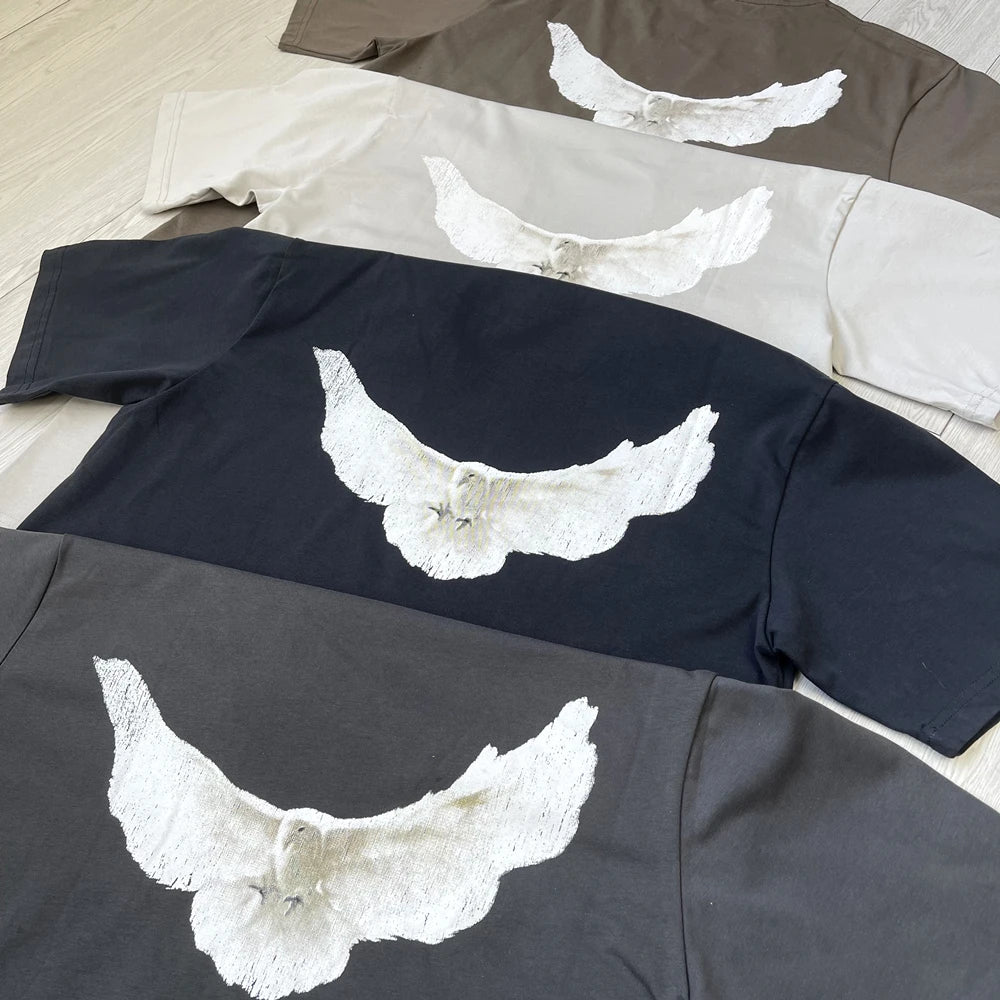 Kanye West – T-Shirt mit Tauben-Grafik