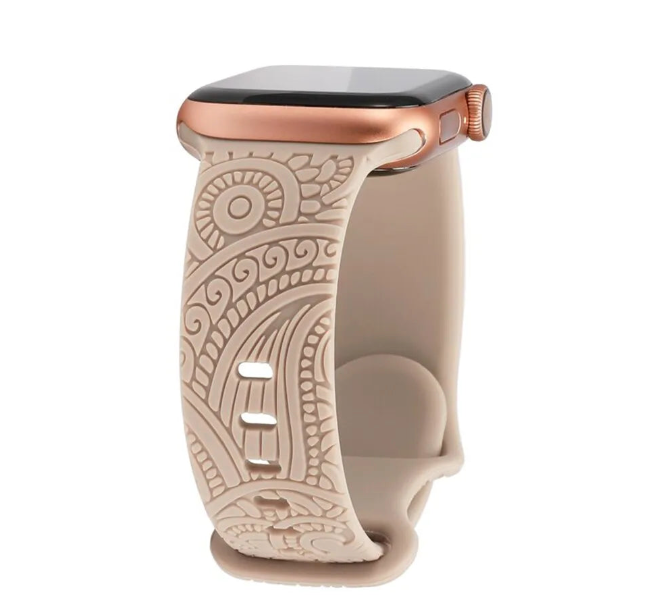 Silikonarmband mit heißem graviertem Muster für die Apple Watch