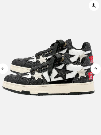 Lässige Boardschuhe mit Retro-Star-Elementen