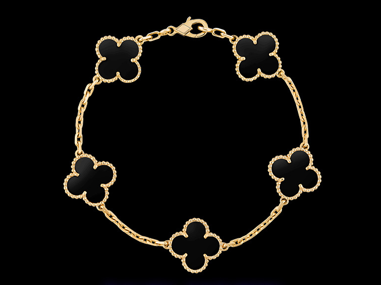 Alhambra-Armband mit Kleeblattmotiv – 18 Karat Gold und 925er Sterlingsilber