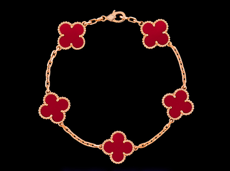 Alhambra-Armband mit Kleeblattmotiv – 18 Karat Gold und 925er Sterlingsilber