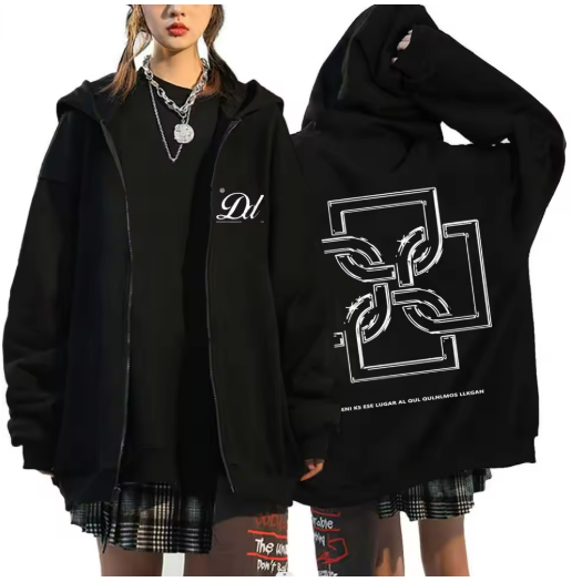 Streetwave Vintage Fleece Zipper Hoodie- Casual Oversized Style