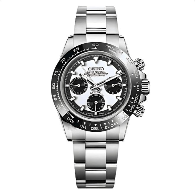 Seiko Mod Daytona | Black White Edition (Reversed Ghost)