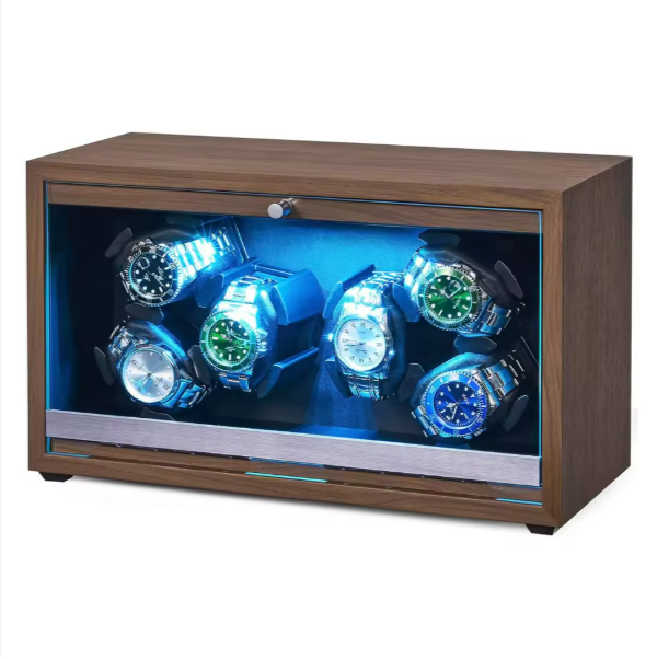 6 slots /3 Slots Automatic Watch Winder – Premium Wood Storage Box, Quiet USB Motor