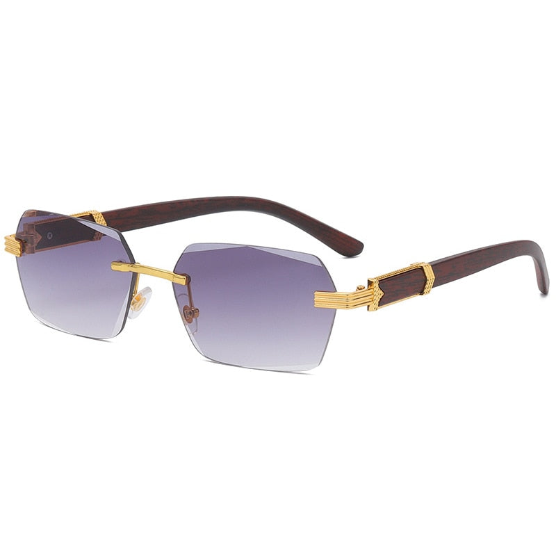 Lunettes de soleil carrées sans monture de luxe VVS Jewelry