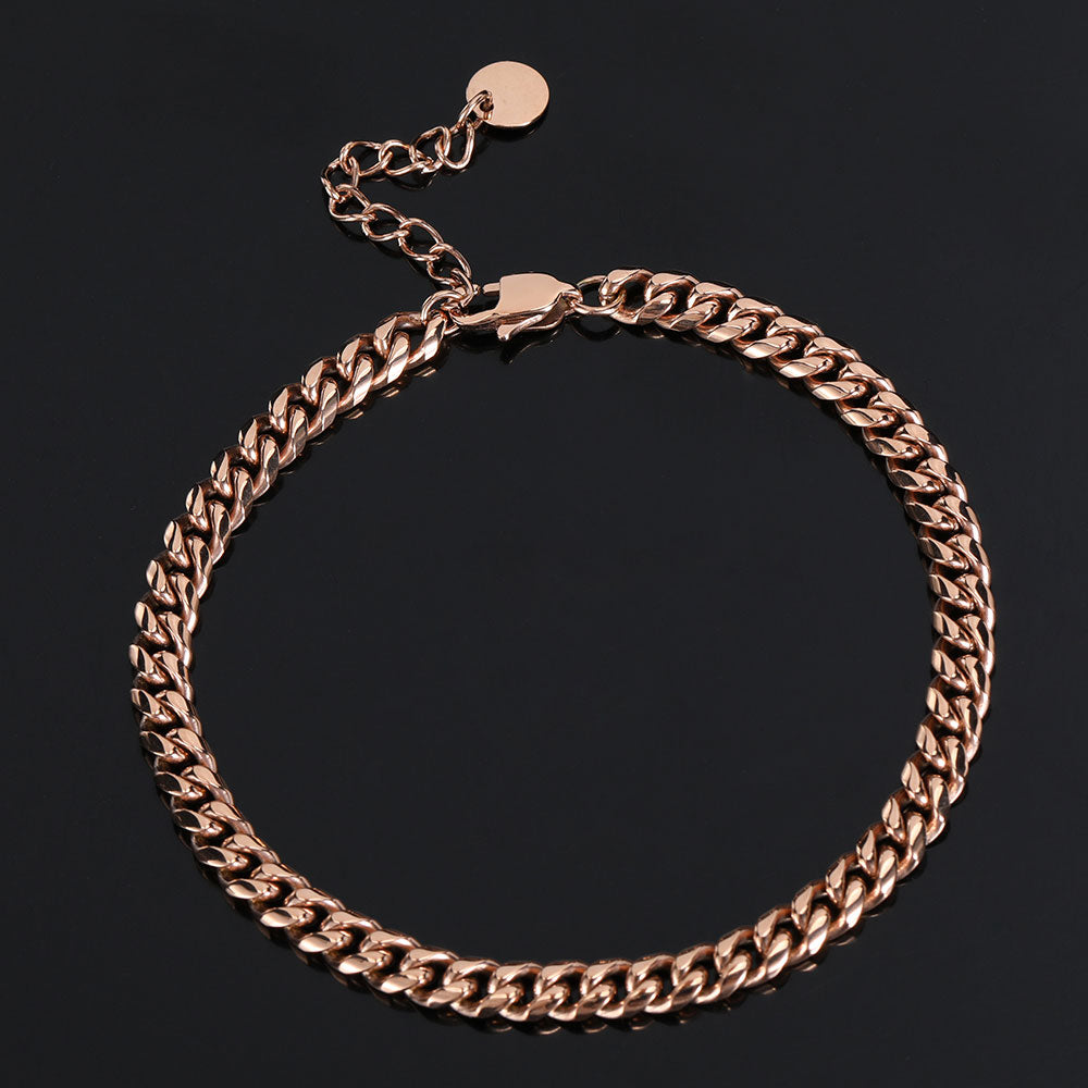Bracelet de cheville cubain minimaliste réglable de 6 mm