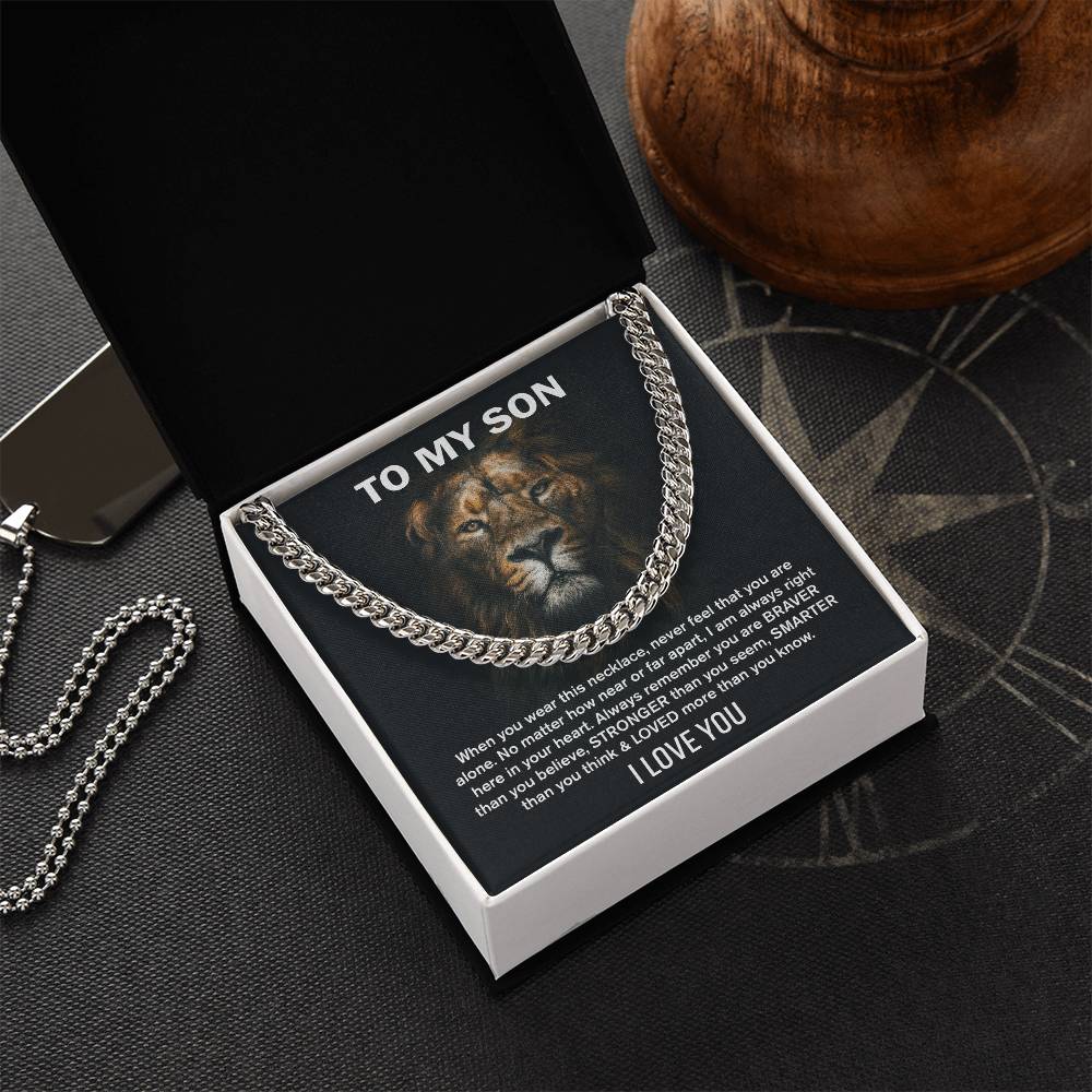 An meinen Sohn (Ich liebe dich) Nachricht Karte Halskette