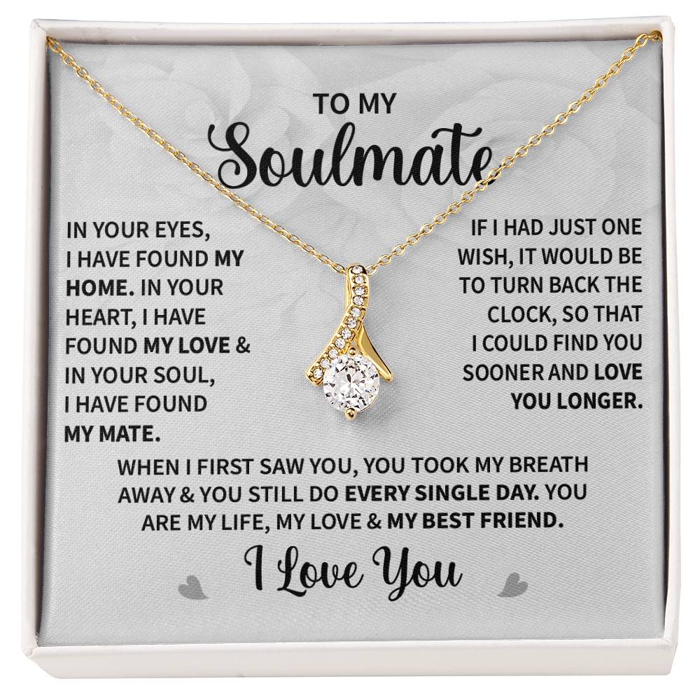 An meinen Seelenverwandten (Ich liebe dich) Botschaftskarte Halskette