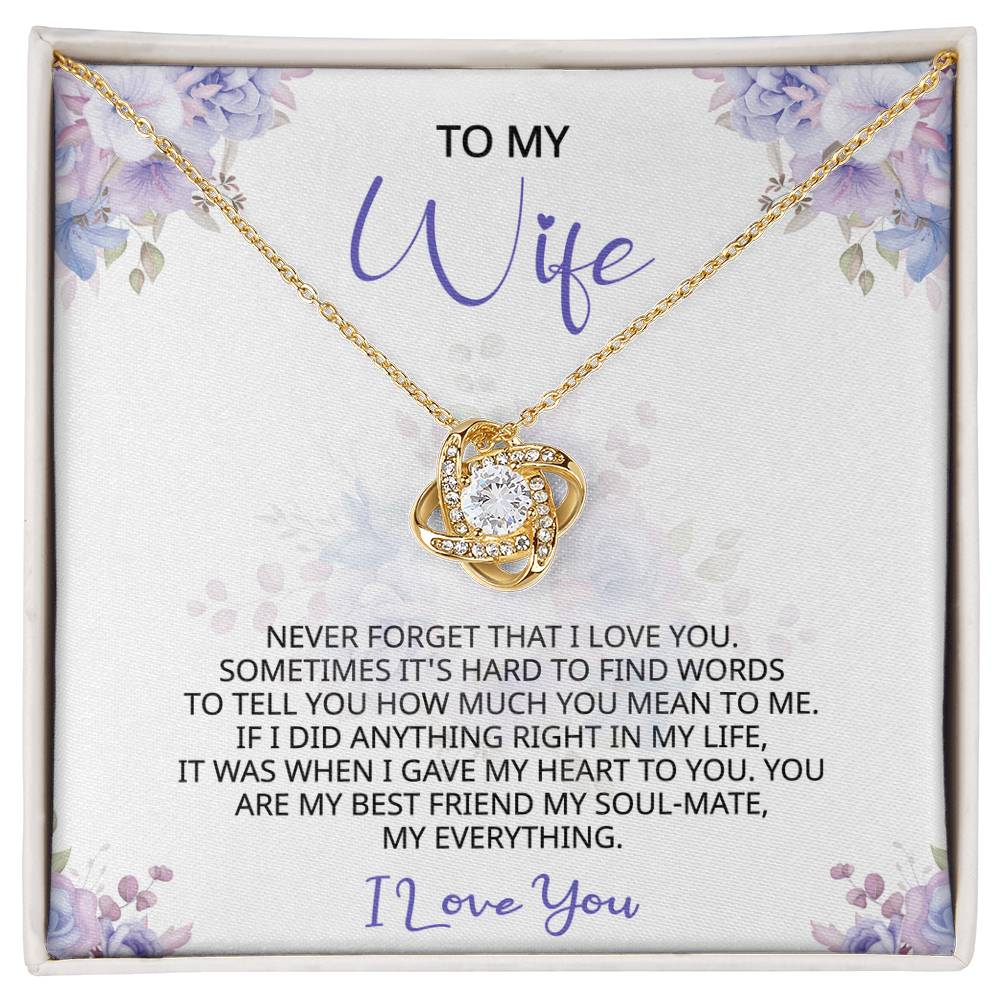 Collier avec message « À ma femme »