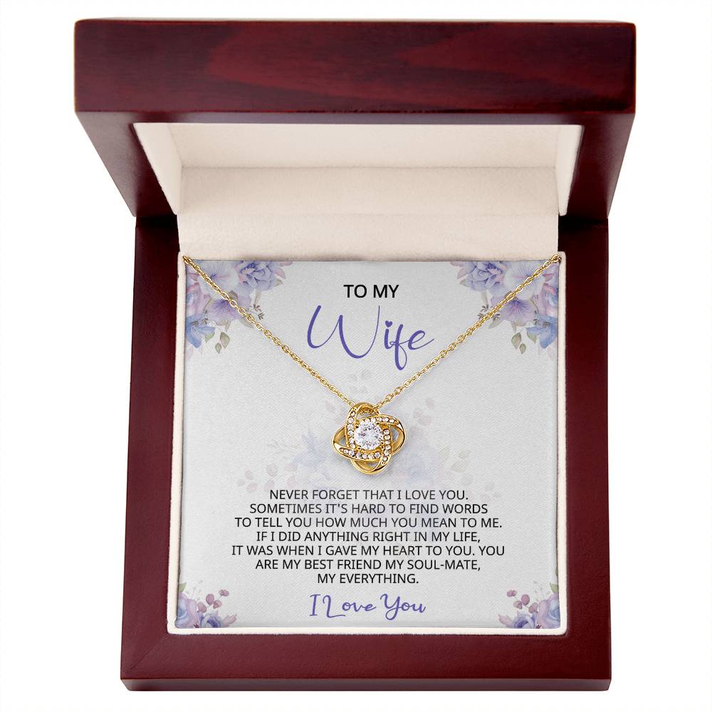 Collier avec message « À ma femme »