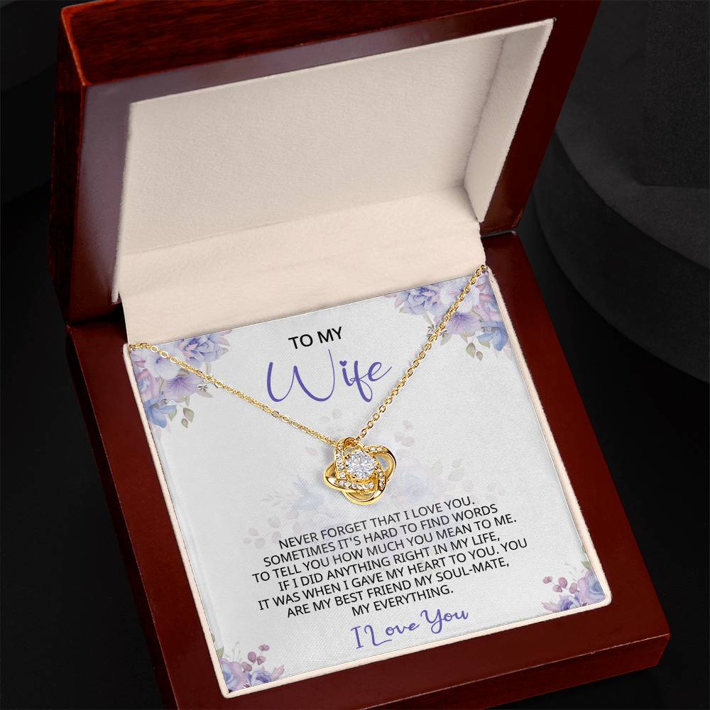 Collier avec message « À ma femme »