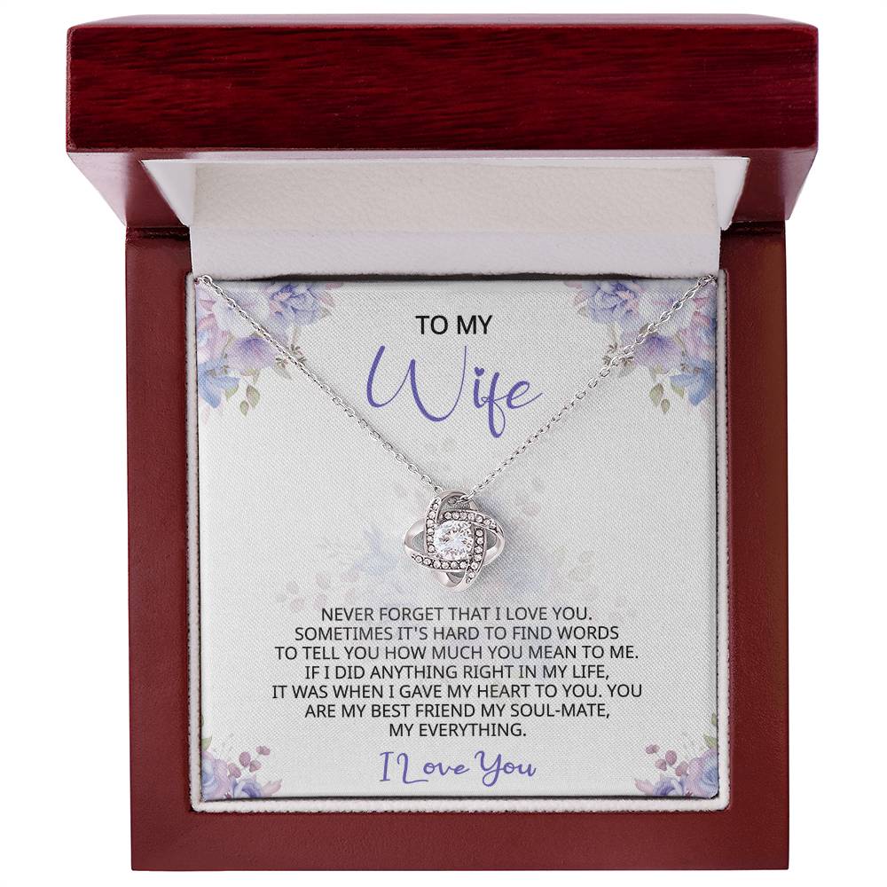 Collier avec message « À ma femme »