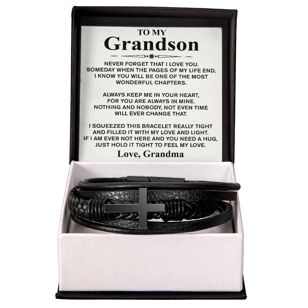 An meinen Enkel (in Liebe, Oma) Nachricht Karte Armband