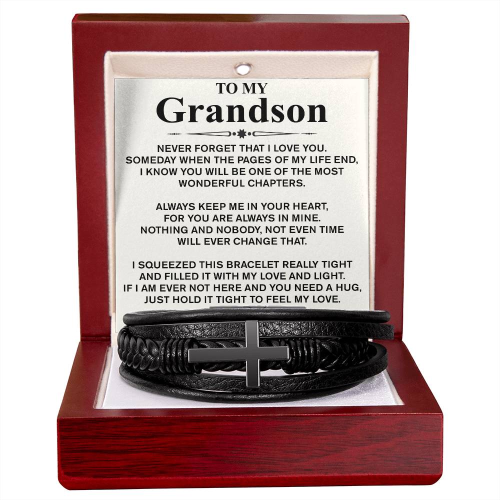 An meinen Enkel (in Liebe, Oma) Nachricht Karte Armband