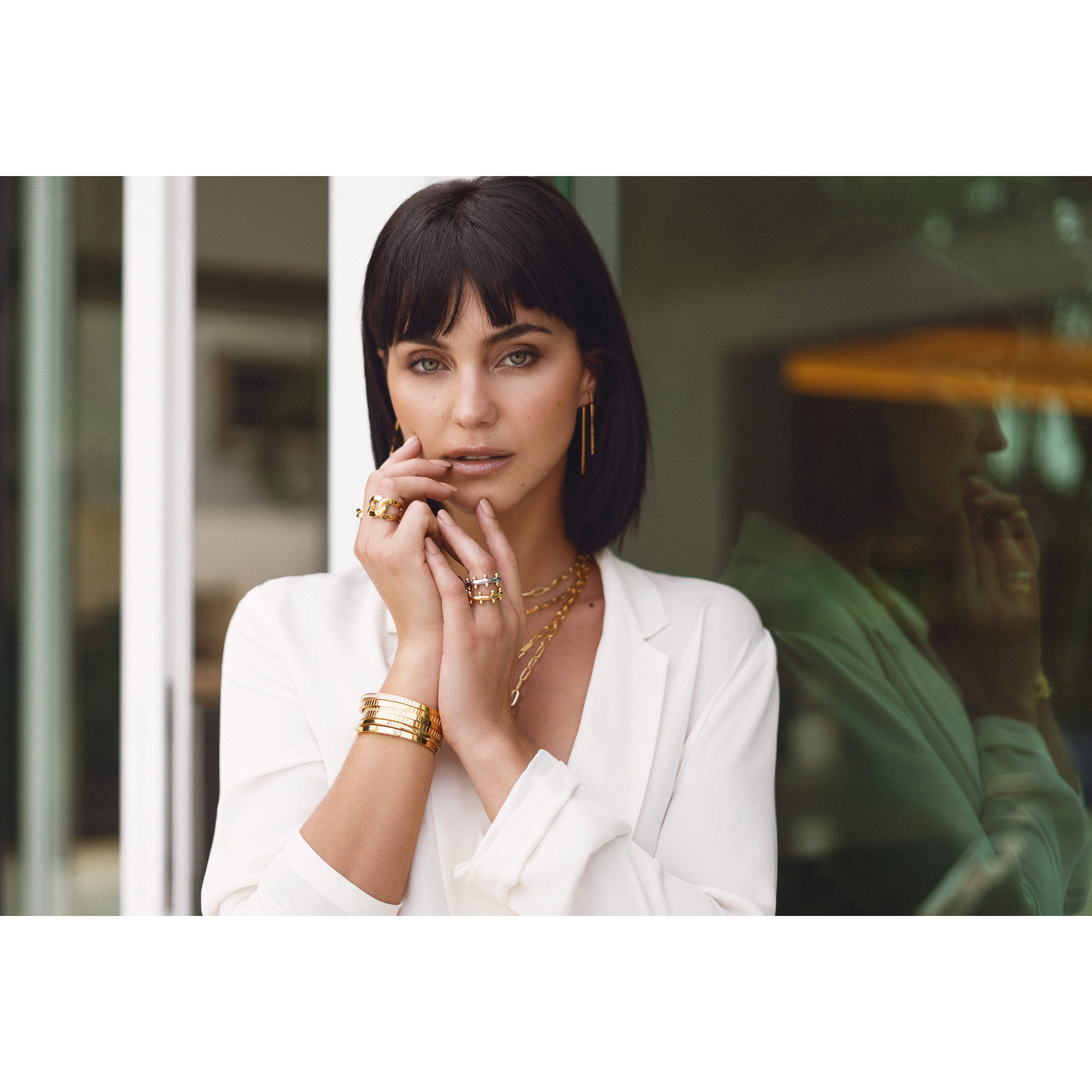 Stapelbarer Ring „Victoria“ mit Perlen
